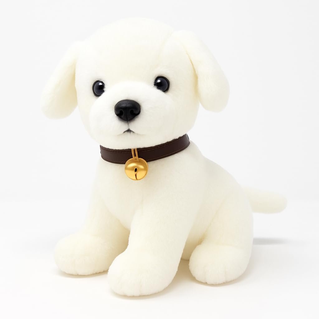 Babique Dog Plush Soft Toy Cute Kids Animal Home Decor Boys/Girls/Baby (25 cm, White) - Image 2