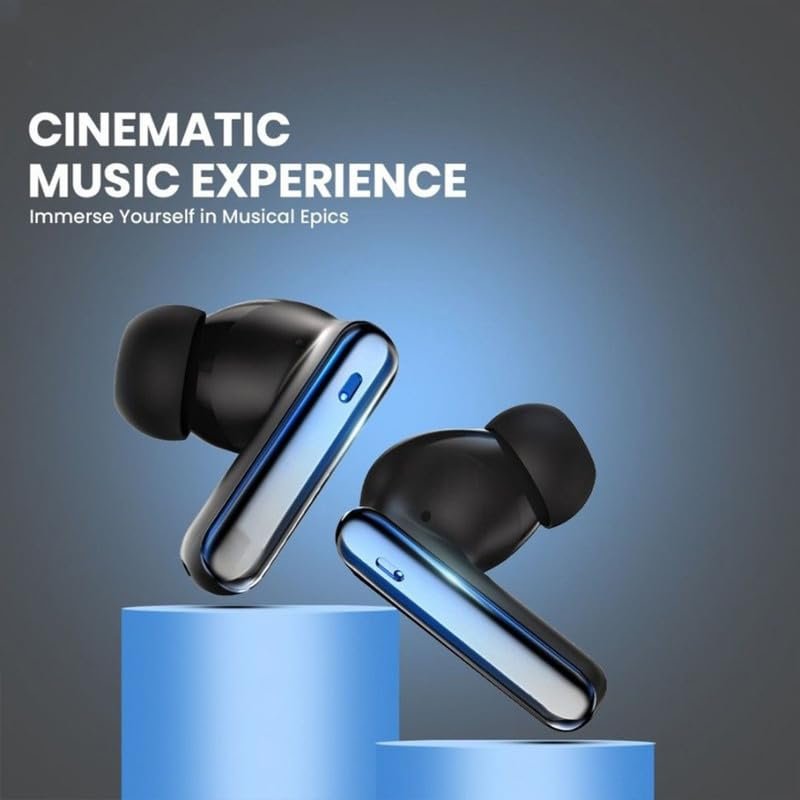 Wireless Ear Buds X550 for OnePlus Nord 3 5G 256GB Earphones Cinematic Spatial Audio, 20hrs Playtime, Bluetoot Headphones mic Type C Fast Charging –C-Black - Image 4