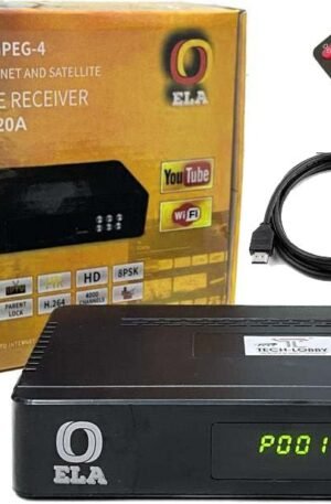 Tech-lobby DD Free Dish DTH MPEG4 HD Set Top Box for 120+ Free TV Channels with Recording Feature.